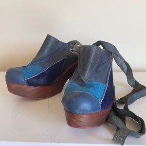 Free People Platform Patchwork Mules
